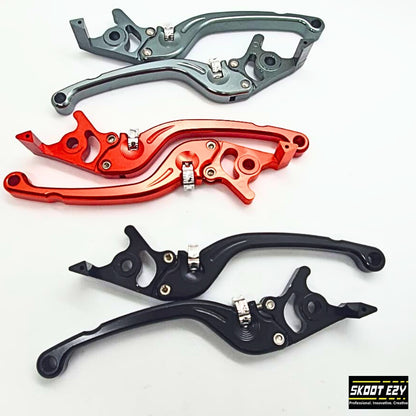 Skoot Ezy Adjustable Brake Levers in Black, Titanium Gray, and Orange - Enhance Your Ride with Precision Control and Style