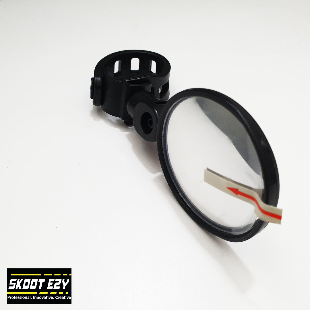You can view what is going on around your vehicle using the handlebar side mirror. The side mirror on the handlebar can be moved in any direction. It has an elastic, permeable strap that may be adjusted. The ability to turn 180 degrees left and right. You can pick between two sizes.