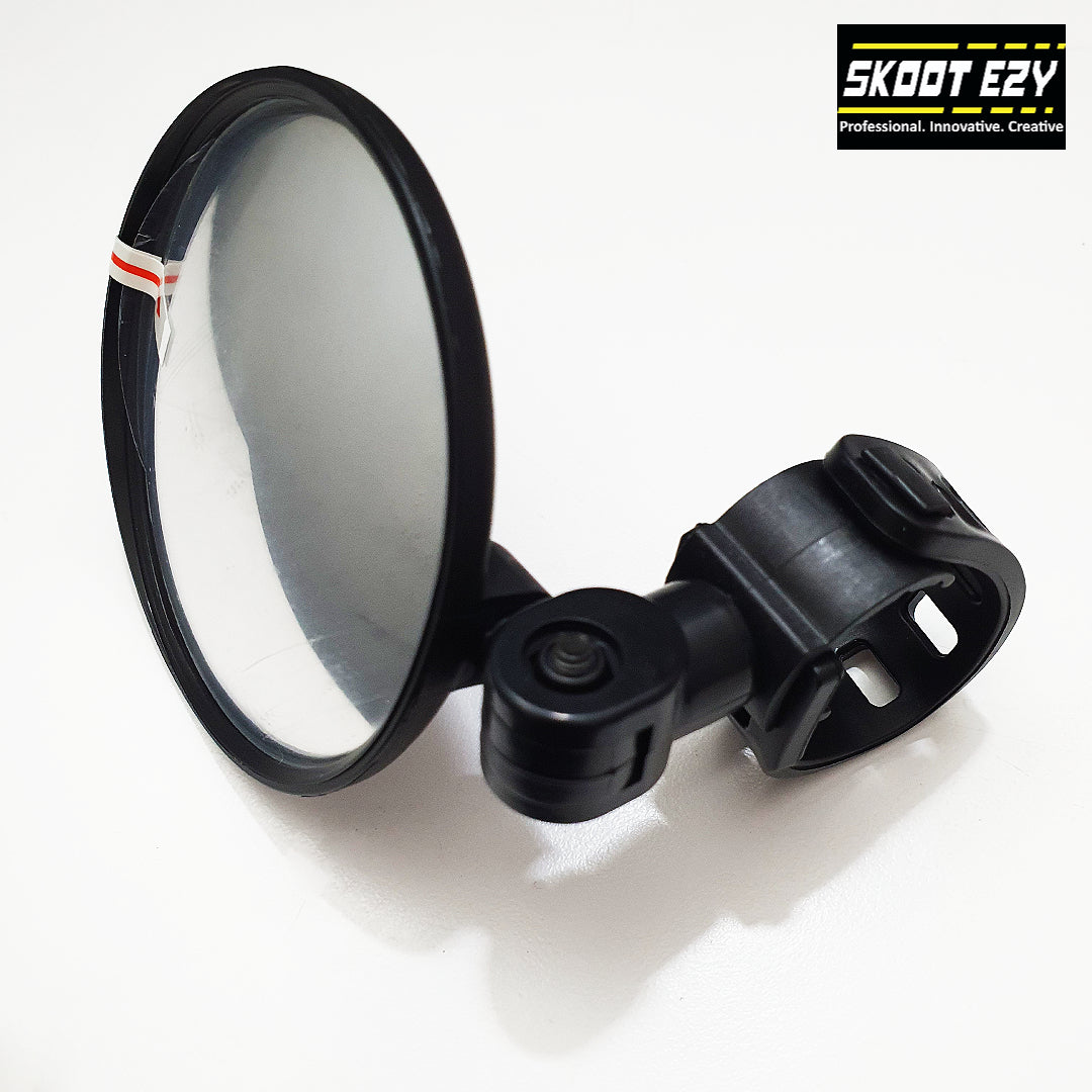 You can view what is going on around your vehicle using the handlebar side mirror. The side mirror on the handlebar can be moved in any direction. It has an elastic, permeable strap that may be adjusted. The ability to turn 180 degrees left and right. You can pick between two sizes.